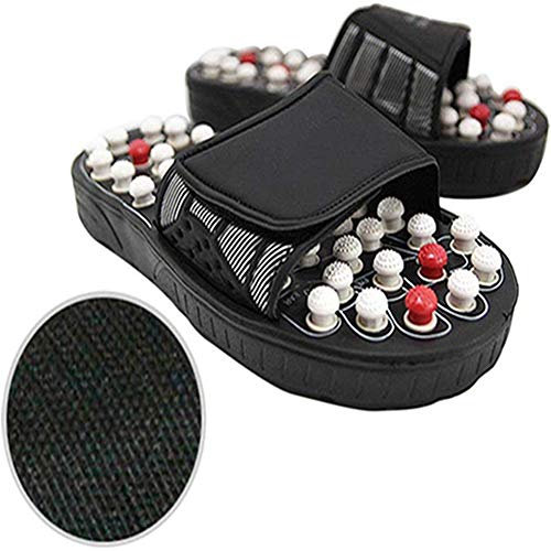 Egurs Fußmassagegerät Hausschuhe Schuhe Magnet Therapie Anself Akupressur Massage Slipper Fußreflexzonenmassage Sandalen für Männer Herren 41