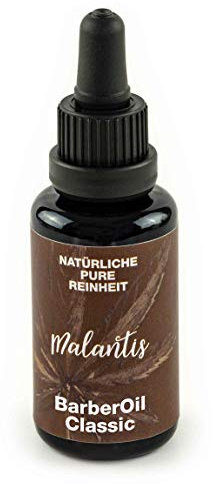 Malantis BarberOil | 30ml | Bartöl in Barbershop Qualität mit Hanfsamen- und Pinienöl, Vitamin E | Bartwachs Bart Pflege 100% Handmade Naturkosmetik