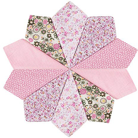 HOULIFE Femme Rose Mouchoirs Tissu en Pur Coton Motif pour Usage Quotidien Lot de 5/12 Pièces 36x36cm Cadeau de Fête des Mères
