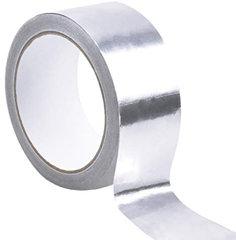 Aluminum Foil Duct Tape Silver Heat Resistant Tape Aluminum Waterproof Butyl Tape Self-Adhesive Exhaust Pipe Insulation Tape Gaffer Tape for Duct Pipe Dryer Sealing Repairing, 50mm x 20m