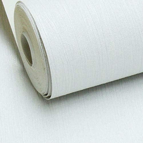 Plain White Silver Glitter Shimmer Textured Crystal Vinyl Neutral Wallpaper