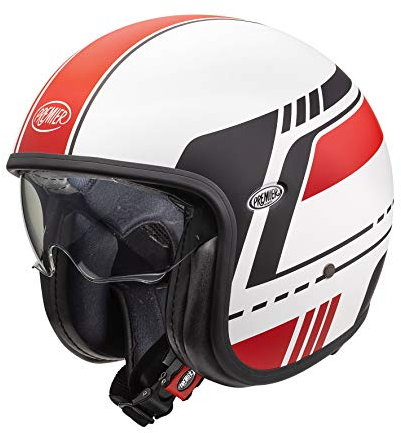 Premier HELM VINTAGE BL 8 BM,WEISS/ROT/SCHWARZ,XS