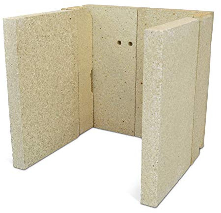 Feuerraumauskleidung A für Wamsler Pluto Panorama KF 108 Kaminöfen - Schamotte - 6-teilig