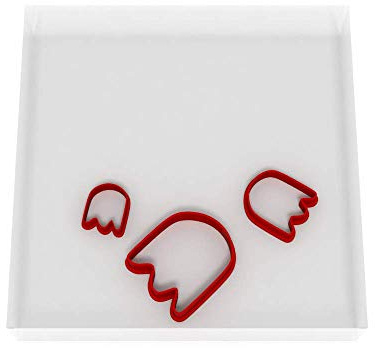 Custom Cutters Ghost Shape Cutters | MINI/Tiny Plastic Cutter for Baking, Fondant, Clay, Pastry, Icing, Jewellery (1.5/2/3CM) v2