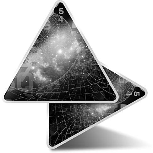 2 x Triangle Stickers 10cm - BW - Maths Science Fiction Laptop Tablet Luggage Scrapbook #38521