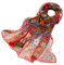 Signare Women's 100% Silk Lightweight and soft Scarf/Headwear with William Morris Design (Strawberry Thief Red)