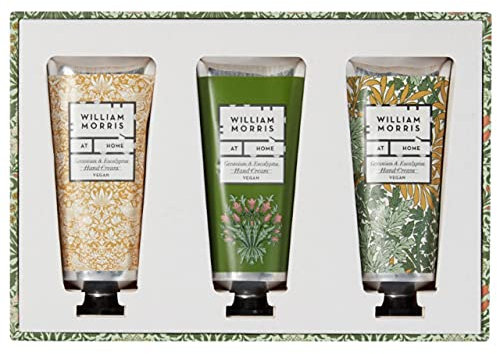 William Morris At Home Useful & Beautiful Handcreme-Set, Geranie und Eukalyptus, 3 x 30 ml