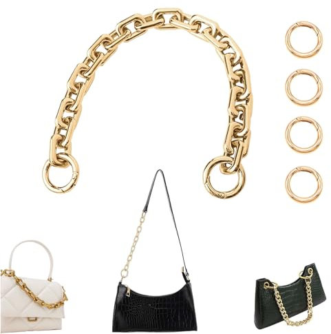Niaciswe Kurze Metallkette Trageriemen 1 Stück Kette Trageriemen Taschenkette Gold Kette für Tasche Dchulterriemen für Taschen Taschenriemen Kette Schultergurt Kette für Handtasche Dekoration Kette