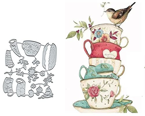 Metall-Stanzformen für Kartenherstellung, Motiv: Vogel, Blume, Blätter, Karten, Stanzschablonen, DIY, Scrapbooking, Album, dekorative Prägung, Papier, Karten, Prägung, Handwerk