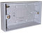 Double Patress Box 25mm – Surface Mount Electrical Back Box for Double Sockets, Switches & Outlets | Durable PVC Wall Mount Junction Box for Wiring, Home & Commercial Electrical Installations