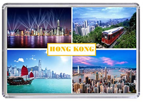 Hong Kong Souvenir Acrylic Fridge Magnet (Standard: 70x45mm)