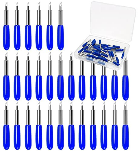 Gebildet 30Stück 60° Ersatzklingen für Explore Air, Explore Air 2, Explore Air 3, Maker, Maker 3, Expression für Vinyl-Schneidemaschinen (Blau Kappe)