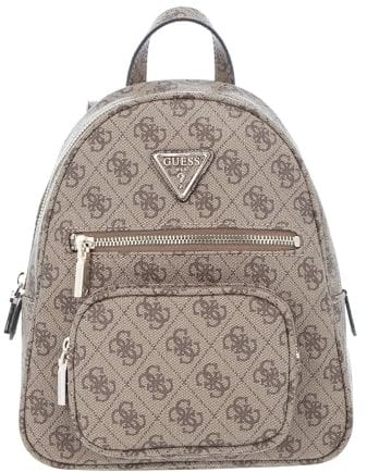 GUESS Eco Elements Small Backpack Latte Logo