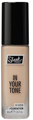 Sleek MakeUP In Your Tone 24 Hour Foundation, Medium Buildable Coverage in 30 Shades, Semi-Matte Flawless Finish, 3C, 30ml
