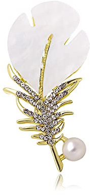 JAWSEU Broche Femme, Broche Élégante Strass Broche Broche Plume Jolie Broche en Forme de Cygne Nacre Paon Phénix Tournesol Et Papillon Broche pour Vêtements Femmes Filles, Fête Accessoires