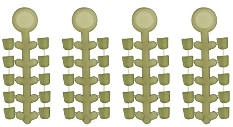 SG Store 40 Stück Karpfen Angelhaken Perlen Silikon Angelköder Stop Perlen Angelhaken Stopper Terminal Tackle Zubehör 2x1,5mm Hellgrün