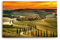 Paul Sinus Wandbild 120x80cm Italien Toskana Landschaft Sonnenuntergang roter Himmel