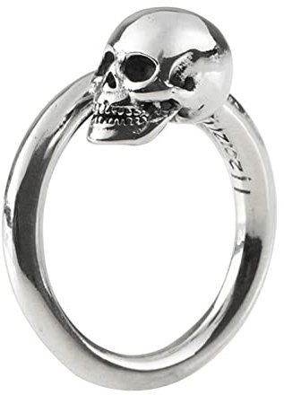 Herrenringe, 925 Sterling Silber Verlobungsringe Totenkopf Ringe für Herren