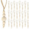 24 Stück Weihnachtsbaumschmuck Holzperlen Hängende Dekorationen Bauernhaus Natürliche Perlengirlande Rustikal Kleine Holz Boho Urlaub Minimalistisch für Neutral Scandi Weihnachtsbaum Hängende Party