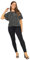 M&Co Womens Brillo Angel Sleeve Wrap Top - Women's Black