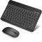 SOPPY Portable Bluetooth Keyboard and Mouse, Rechargeable Mini Keyboard, Wireless Keyboards for iPad 9.7/10.2/iPad Air/Pro/Tablets/iOS/Android/Windows, UK Layout (Black)