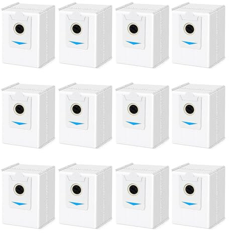 Rediboom 12 Pack Dust Bags Compatible with Ecovacs Deebot X2 X5 Omni Robot Vacuum Cleaner, X2 Pro/X5 Pro / T30S PRO / DEX86 Disposable Bags Spare Parts (Not for X2 Combo / T30S Combo)