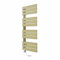NRG Prefilled Designer Electric Heated Towel Rail Radiator Brushed Brass Thermostatic Bathroom Warmer with LCD Display 1126x500mm - 600 Watt