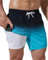 Arcweg Herren Badehose Badeshorts mit Kompression Liner 2 in 1 lässige Swim Shorts Kurz 5.5 Schnelltrocknend Boardshorts Strandshort mit Reißverschlusstasche Schwarz-Schwarz-Blauer Farbverlauf S（EU）