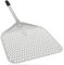 Karboby Pelle à Pizza 35cm/ 14 Pouces, Pelle à Pizza Perforée, Pizza Paddle en Aluminium Anodisé pour Transférer Pain, Patisserie, Pizzas, Gris Clair