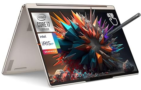 Lenovo Yoga 9i Laptop, Intel Core i7-1360P, 14 2-in-1 2.8K OLED Touch Laptop, 16 GB DDR5 RAM, 2 TB PCIe SSD, Intel Iris Xe Graphics, Backlit Keyboard, Windows 11 Home, Oatmeal