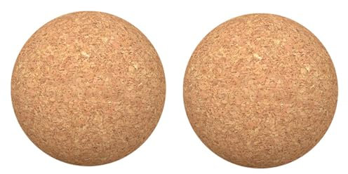 Alnicov 2 PCS Boule de Massage en Liège, Boules de Liège pour Massage Balle de Thérapie de Point de Déclenchement, Rouleau de Boule de Liège pour Tension Musculaire