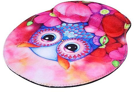 EXCEART Tapis de Souris à Dessin Animé en Caoutchouc Antidérapant Orange | Épaisseur Renforcée, Repos Poignet Intégré, Usage Maison et Bureau, Détails de Style Ludique