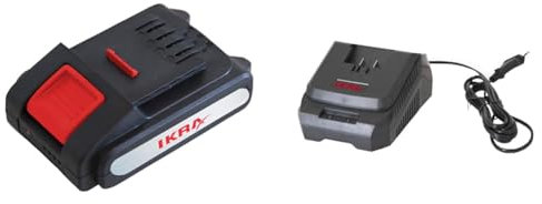 IKRA 20V 2,0Ah Li-Ion Akku Ersatzakku Typ LI 22 & 15130062 20V Akku Schnell-Ladegerät Ladestation mit LED Anzeige (Schnelllader)