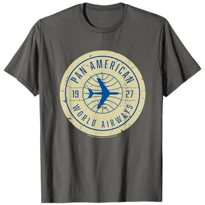 Pan Am 1927 World Airways Plane Badge Logo T-Shirt