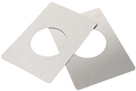 Artibetter 4pcs Door Cover Plate Repair Stainless Steel Reinforcement Plate for Door Knob Repair Easy Installation Smooth Finish Design for Home Office Hotel Use