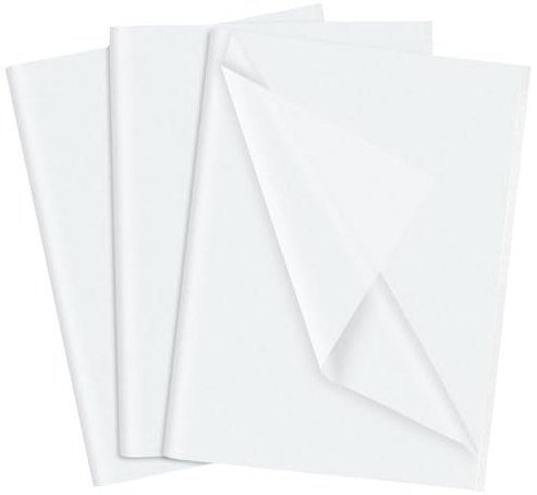 100 Blatt Seidenpapier Weiß, 50x70 cm Packseide Verpackungsmaterial Seidenpapier Geschenkpapier für Hochzeit Diy-Geschenkdekoration, Seidenpapier Zum Verpacken