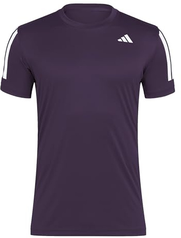 adidas Herren Club Tennis Climacool 3-Stripes T-Shirt, Aurora Plum, XL