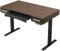 FEZIBO Whole Piece Height Adjustable Electric Standing Desk, with Three Storage Drawers, Sit Stand Home Office Desk, 120 * 60cm, Mid Century Style
