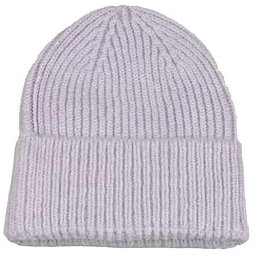 HATSQUARE Seamless Winter Cap, Acrylic Unisex Cuffed Knit Beanie - Lilac