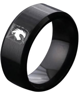 kakazoomm eu Attack on Titan Cartoon Anime Ring Unisex Ring Anime Personalisierter Ring Couple Lovers Ring Mode Cosplay Schmuck Anime Fan Game Fan Special Ring