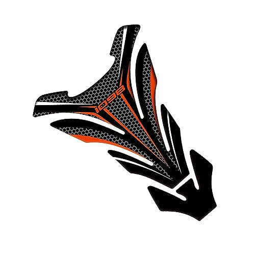 MPODYTSF Adesivo Decalcomania Autoadesivi della Decalcomania della Protezione del Serbatoio del Motociclo per Ducati 1098 1098R 1098S Streetfighter(Orange)
