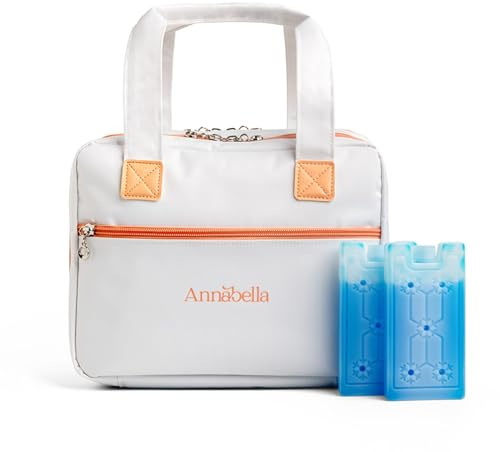 Annabella Tasche für Doppelmilchpumpe - Isoliertasche für Babyflasche und Milchpumpen zur Muttermilch Aufbewahrung für Unterwegs mit Kühlung, Isoliert, mit Griff