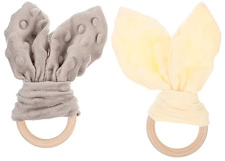 VICASKY 2stücke Beißring Spielzeug Hautfreundliches Sicherheitstuch Für Bequemes Für Neugeborene Und Beruhigen