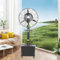Ventilador Nebulizador Industrial de Pie Grande Ventilador Exterior con Depósito de Agua 42 L Oscilante Potente 3 Velocidades 65/75 Cm para Patio Taller Garaje(75cm/29in)
