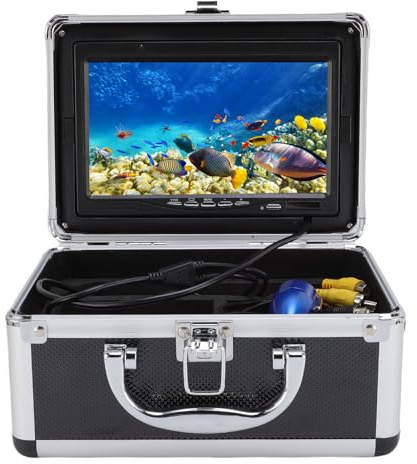 Xiuganpo Underwater Fish Finder, 195 Degree Lens Underwater Fishing Camera for Aquaculture (UK Plug)