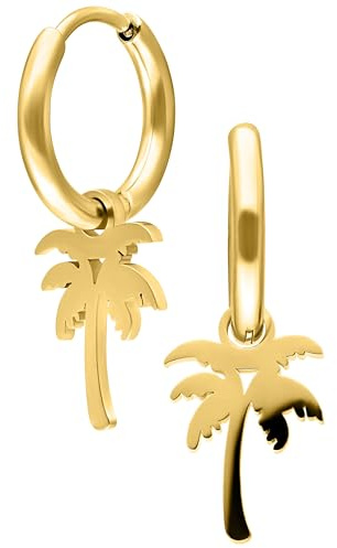 Wildcat Ohrringe - Mini Palm Hoops Pair - Gold - Chirurgenstahl 316L - wasserfest, langlebig, hautverträglich, Gold