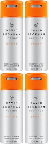 David Beckham Instinct Sport Deodorant Body Spray, 150 ml (Pack of 4)