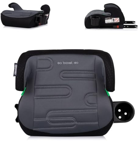 Chipolino Kindersitzerhöhung Go Boost i-Size Isofix (125-150cm) Getränkehalter dunkelgrau