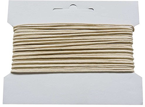 10m gewachste Baumwollschnur/Wachsschnur 2mm, Schmuckschnur, Farbe wählbar, Farbe:beige