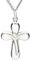 MYA art Premium Damen Halskette Kette 45cm 925 Sterling Silber Kreuz mit Jesus Anhänger MYASIKET-114